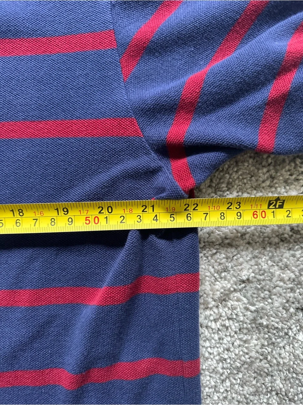 Vintage Polo by Ralph Lauren Navy with Red Stripe Polo Shirt